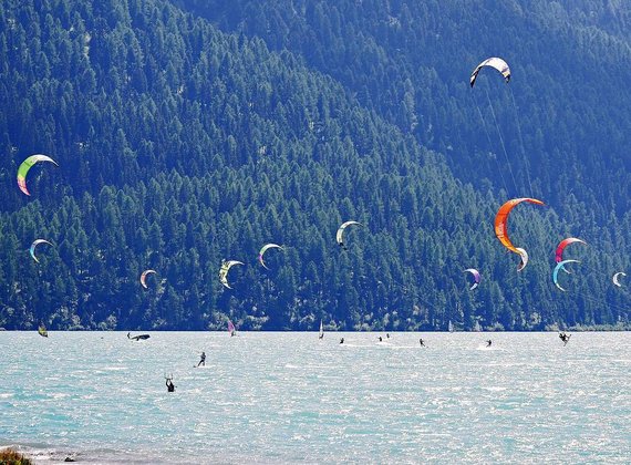 Kitesurfen am Reschensee - 5-Sterne-Hotel bei Meran
